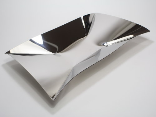 Rakuten - 【イタリア製】クールなステンレス製センターピース ELLEFFE DESIGN 【INES RECTANGLE】長方形 ラージサイズ 104