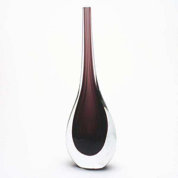 ベネチアングラス・ムラーノグラスの花瓶 アメジスト WAVE MURANO GLASS【GOCCIA-V11200006】おしゃれ ハンドメイド ガラス フラワーベース お祝い ギフト 新築祝い モダン オブジェ 置物 インテリア [3]