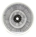 MARIMEKKO マリメッコ SIIRTOLAPUUTARHA PLATE 25cm 063304 191 white/black 手描き風デザイン プレート 丸皿【r】【新品・未使用・正規品】