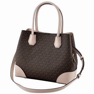 マイケルコース MICHAEL KORS 30H7GZ5T6V 266 BRN/SFTPINK マーサー MKロゴシグネチャー柄 ミディアム スナップ トートバッグ ショルダーストラップ付 MERCER GALLERY MD CENTER ZIP TOTE【r】【新品/未使用/正規品】