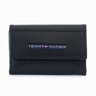 トミーヒルフィガー キーケース（レディース） トミー ヒルフィガー TOMMY HILFIGER 31TL17X017 001 6連 キーケース ブラック メンズ レディース ユニセックス【新品・未使用・正規品】売れ筋