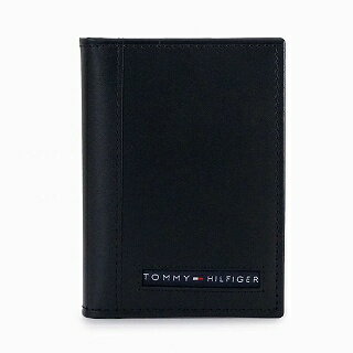 トミーヒルフィガー 名刺入れ（メンズ） トミー ヒルフィガー TOMMY HILFIGER 31TL20X026 001 カードケース 名刺入れ ブラック メンズ レディース ユニセックス【新品・未使用・正規品】売れ筋