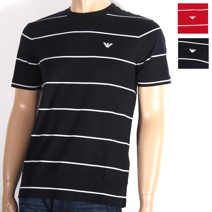 EMPORIO ARMANI　エンポリオアルマーニ　半袖Tシャツ　レッド/F302　ネイビー/F908　3H1T69 1JEQZ　クルーネック　ラウンドカラー　メンズ　 【新品・未使用・正規品】売れ筋