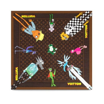 LOUIS VUITTON　ルイヴィトン　MP2954-3　スカーフ　ストール　ハンカチチーフ　バンダナ モノグラム　キャラクター　ヴァージルアブロー　マスクカバー　激レア入手困難限定【新品/未使用/正規品】