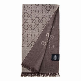 【エントリーポイント5倍】グッチ GUCCI 165904 3G646 9664 マフラー　ブラウン　ストールGG/WG【c】【新品・未使用・正規品】