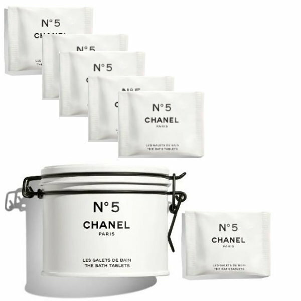 製品説明 【単品1個の価格です】画像のバケツ缶は付属しません。 CHANEL シャネル　NO5　ナンバーファイブ　バス タブレット　chanel-5-bath　シャネルNo.5 100周年記念限定品CHANEL ファクトリー 5 コレクシオン・ザバスタブレット　バスタイム シャネル N°5 ザ バス タブレット。入浴剤 湯船に入れると細かい泡とともにNº5のフローラルの香りがバスルームいっぱいに広がり、肌を心地よく包み込みます。 付属品　なし