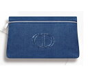 DIOR ディオール フラット コスメポーチ ペンケース 化粧 マルチクラッチバッグ ビューティ デニム dior-pouch-denim【新品/未使用/正規品】【売れ筋】