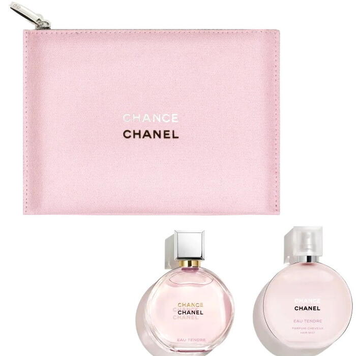 楽天CUORECHANEL シャネル CHANCE　チャンス オー タンドゥル オード パルファム EDP35ml 　チャンス オー タンドゥル ヘア ミスト　ポーチ　デュオ コフレ　chanel-chance-duo　コフレ2022限定セット3点set　化粧品 コスメ メイク【新品/未使用/正規品】【売れ筋】