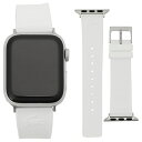 ラコステ LACOSTE 2050006 Apple watch strap アップル ウォッチ ストラップ 替えベルト 【38mm/40mm/41mm ケース対応 ※ベルトのみ】シリコンラバー ベルト ホワイト 交換バンド 付け替えベルトクロコダイル ワニ【r】【新品/未使用/正規品】