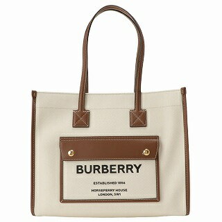 バーバリー BURBERRY 8044138 A1395 ツートン キャンバス＆レザー スモール フレヤトートバッグ ショルダーバッグ ナチュラル/タン レディース メンズ ユニセックス SM POCKET DTL【r】【新品/未使用/正規品】