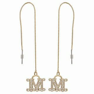 マックスマーラ MAX MARA 47560629600 001 EARRY03 Mロゴモチーフ メタル クリスタル ビジュー ロング ピアス ゴールド レディース アクセサリー【r】【新品/未使用/正規品】のサムネイル