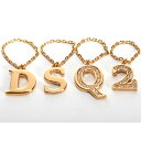 ディースクエアード DSQUARED2 ディースクエアード RIW0061 59400001 7043 リング Mサイズ 指輪 チェーン DSQ2 4個セット ゴールド　メタル ジルコン ネックレストップにも アクセサリー メンズ レディース ユニセックス【新品・未使用・正規品】セール　売れ筋