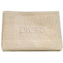 DIOR　ディオール コスメポーチ　ストロー　カゴ　ナチュラル　エンボスロゴ　化粧　マルチ　クラッチバッグ　ビューティ　dior-pouch-mother2023【新品/未使用/正規品】