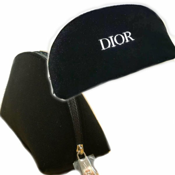 ディオール DIOR　ディオール ポーチ　ブラック　ベロア　シルバーロゴ　dior-gift-bk　限定コスメビューティ ギフト コフレ【新品/未使用/正規品】【売れ筋】