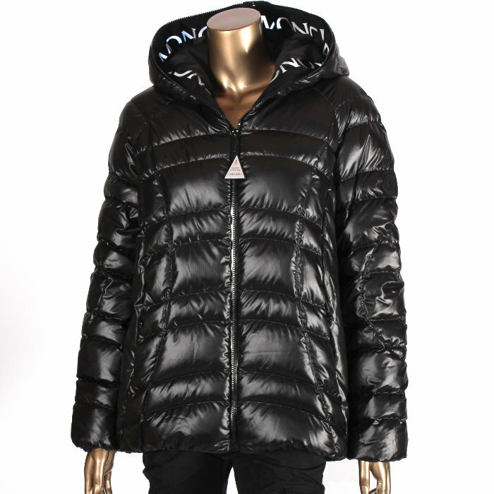 MONCLER モンクレール ダウンジャケット NARLAY マット ブラック 1A00018 595OK 999 ナーレイ ショートダウン ナイロン フード付き アウター ブルゾン レディース売れ筋