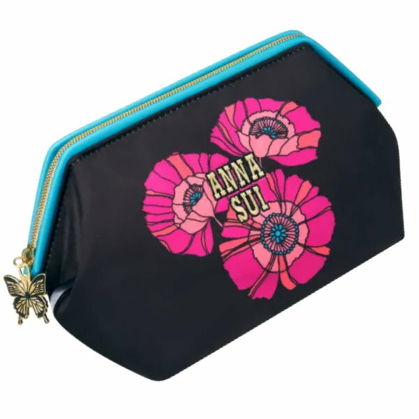 楽天CUOREANNA　SUI　アナスイ ポーチ 限定品　annasui_pouch-202309　ブラックブルーストライプ　クラッチバッグ　バニティ　コスメ　化粧　ギフト レディース　【新品/未使用/正規品】アナ スイ