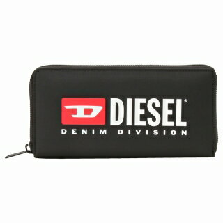 ディーゼル 長財布（メンズ） ディーゼル DIESEL X09540 P5480 T8013 ロゴプリント ラウンドファスナー 長財布 ジップウォレット ブラック メンズ CONTINENTAL ZIP L【r】【新品/未使用/正規品】