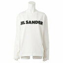 ジルサンダー JIL SANDER J02GC0107 J45047 102 S クルーネック ロングスリーブ ロゴ Tシャツ Sサイズ ホワイト リラックスフィット レディース ユニセックス 長袖 カットソー トップス トレーナー T-SHIRT CN LS【r】【新品/未使用/正規品】