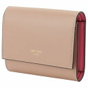 ジミーチュウ 財布（レディース） ジミーチュウ JIMMY CHOO MARINDA AYO BALLET PINK/CANDY PINK/LIGHT GOLD マリンダ 内外バイカラー 三つ折り財布 ミニ財布 バレエピンク/キャンディピンク レディース MARINDA TRI-FOLD WALLET【r】【新品/未使用/正規品】