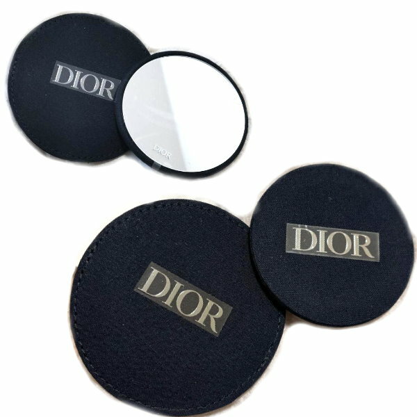 DIOR　ディオール コスメ　コンパクトミラー　ケース付き　鏡　ネイビーブラック　化粧　マルチクラッチ　ビューティ　dior-mirror-2024【新品/未使用/正規品】【売れ筋】