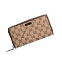 グッチ 長財布（メンズ） 【期間限定】GUCCI　グッチ 307980　KY9IR　9643　ベージュ×ブラウン ラウンドファスナー長財布 GGWGキャンバス【新品/未使用/正規品】売れ筋