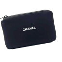 CHANELシャネル 限定 ポーチ ブラック ウェットスーツ ポリエステル素材 cc-pouch-BK コフレ化粧ビューティ ホリデー 【新品/未使用/正規品】