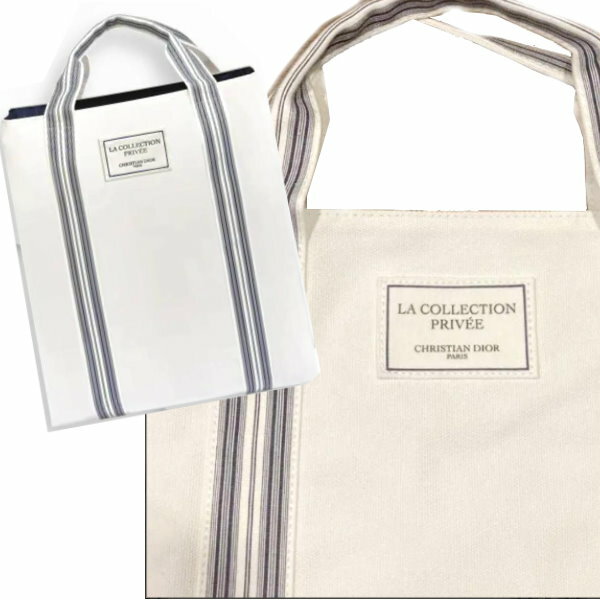 DIOR　ディオール 　メゾンクリスチャンディオール ディオリビエラ トートバッグ ノベルティ　ホワイト　cd-gift-bag2022　コスメ　化粧　バッグ　ビューティ【新品/未使用/正規品】のサムネイル