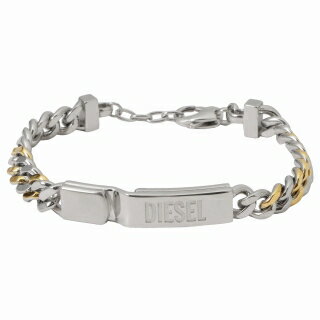 fB[[ DIESEL DX1457931 S IDv[g `F[ uXbg XeXX`[ c[gJ[ Vo[/S[h Y ANZT[ TWO-TONE STAINLESS STEEL ID CHAIN BRACELETyrzyVi/gp/Kiz