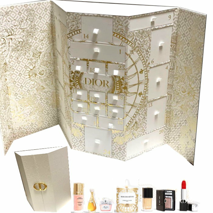 DIOR ディオール アドヴェント カレンダー 限定 ホリデー クリスマス トワレ香水リップキャンドルアイシャドウ美容液 ミラー鏡 cd-gift-calendar-2024 ビューティ化粧コスメ ギフト セット コフレ