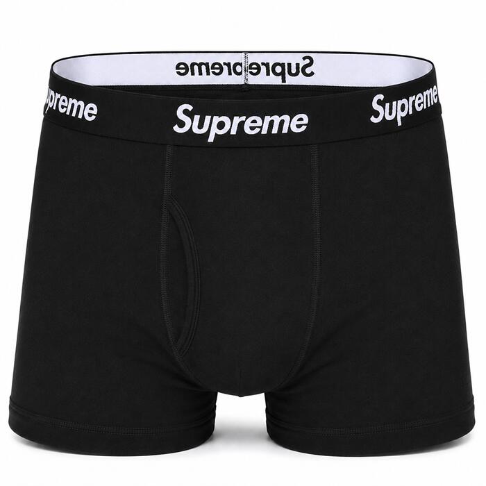 【1枚/ばら売り】 Supreme × Hanes シュプリーム ヘインズ ボクサーパンツ ブラッ...