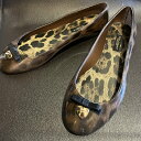 DOLCE&GABBNA ドルチェ&ガッバーナ バレーシューズ C14162 A4670 80006 #36 レオパード ヒョウ柄 バレリーナ フラットシューズ ハートチャームロゴ ラバー レイン 靴 レディースセール 売れ筋
