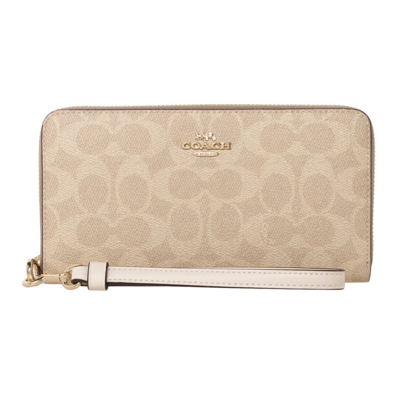 コーチアウトレット COACH OUTLET 長財布 CW778 IMXDM サンド/チョーク　シグネチャー【】