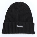 【エントリーポイント5倍】【期間限定】 Supreme シュプリーム オーバーダイド ビーニー ブラック フリーサイズ Overdyed Beanie ボックス...