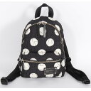 マークジェイコブス MARC JACOBS ロゴキルティング ナイロン バックパック ブラック×ホワイトドット 4F4HBP002H02 005 リュック バッグ ロゴメタル 水玉 レディース メンズ ユニセックス 通勤通学 売れ筋