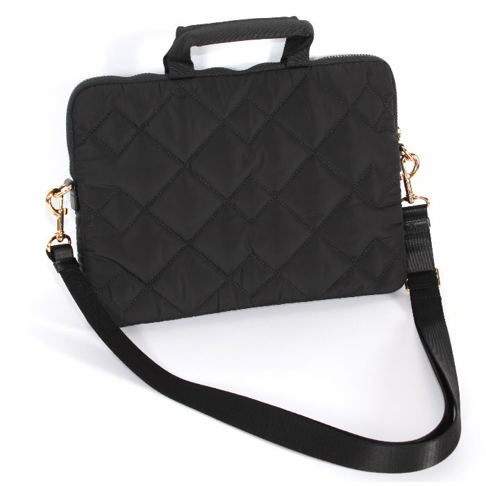 【エントリーpt5倍】【期間限定】 マークジェイコブス MARC JACOBS キルティング センターロゴプレート ナイロン 2Way ラップトップ ケース ブラック S550M06FA21 001 キルト PC ハンドバッグ トートバッグ ショルダーバッグ ブリーフケース レディース ユニセックス