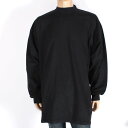 BALENCIAGA バレンシアガ タブ ロングスリーブ Tシャツ オーバーサイズ 693949 TMVC1 1055 ブラック 3サイズ ロゴワッペン 長袖 ...