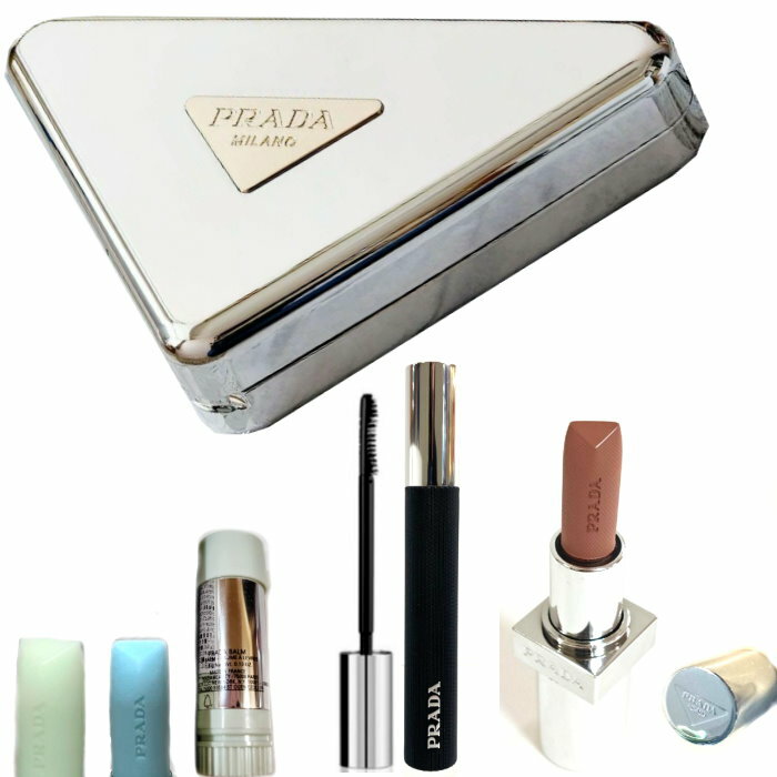 PRADA　プラダ　プラダ ビューティ クラッチ セット　リップ ブルー バーム ブラッシング ケア　モノク..