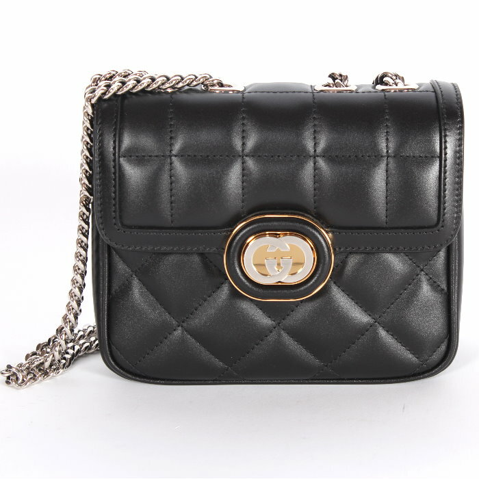 Rakuten - GUCCI グッチ デコ ミニ 2WAY ショルダーバッグ 741457 AAB7A 1000 ブラック レザー インターロッキングG キルティング マトラッセ レディース ユニセックス 売れ筋