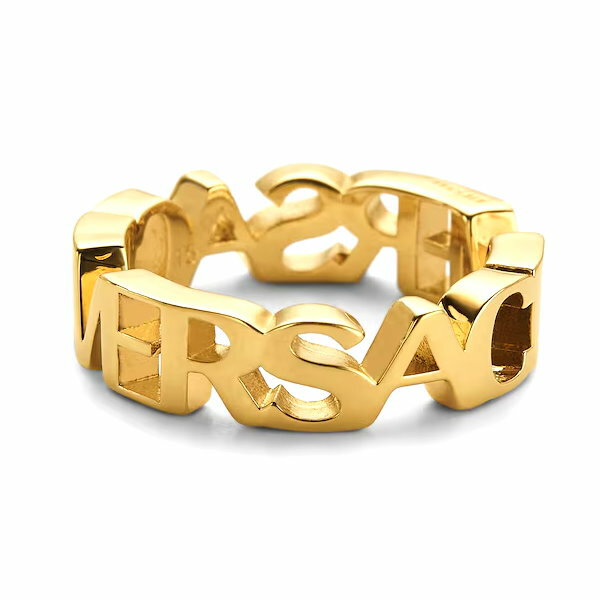 Rakuten - 【エントリーpt5倍】ヴェルサーチ VERSACE ロゴ レタリング リング 指輪 ゴールド レディース メンズ ユニセックス アクセサリー ベルサーチ ヴェルサーチェ