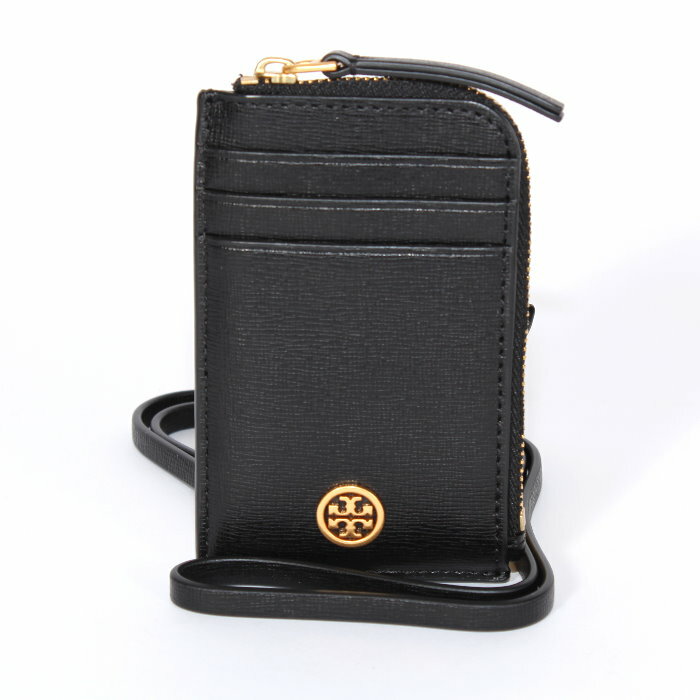 乐天商城 - TORY BURCH トリーバーチ フラグメントケース ROBINSON LANYARD ロビンソン ランヤード 143239 001 ブラック ストラップ付 カードケース パスケース 定期入れ コインケース 小銭入れ ダブルT レディース ユニセックス ユニセックス 売れ筋