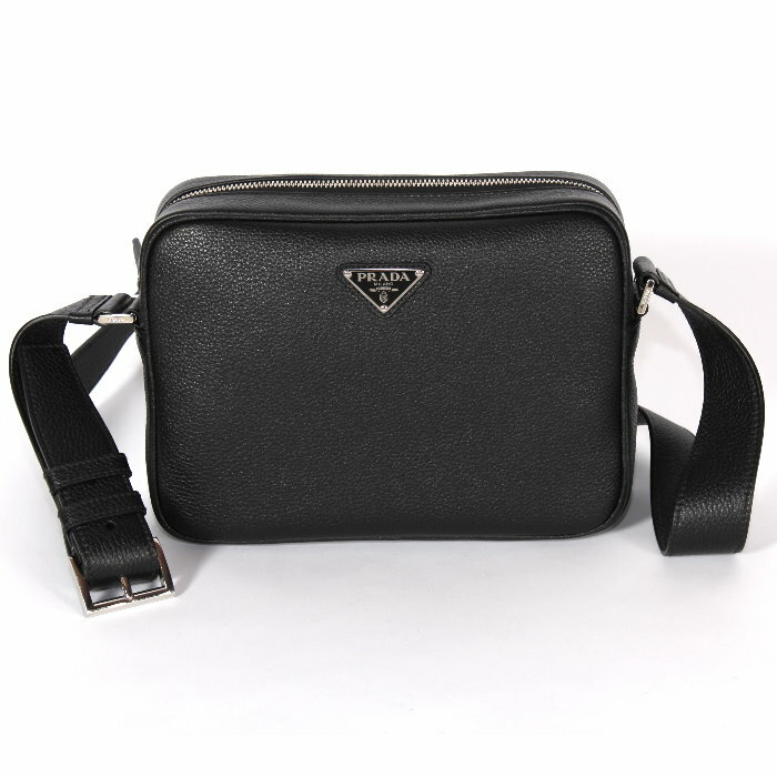  PRADA プラダ ヴィッテロダイノレザー ショルダーバッグ 2VH189 2BBE F0002 NERO/ブラック エナメルメタルトライアングルロゴ メッセンジャーバッグ クロスボディ 斜め掛け メンズ レディース ユニセックス 売れ筋