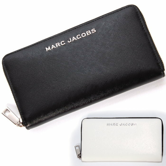 樂天商城 - マークジェイコブス MARC JACOBS ラウンドファスナー長財布 4S4SMP006S02 ブラック/Black/001 ホワイト/COTTON/137 ロゴメタル レディース ユニセックス 売れ筋