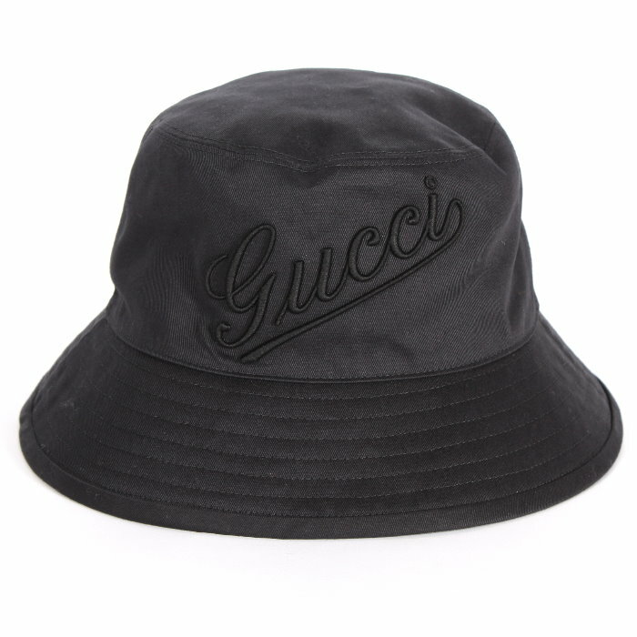 Rakuten - GUCCI グッチ コットン バケット ハット 792789 4HBBB 1000 ブラック キャップ 帽子 メンズ レディース ユニセックス 売れ筋
