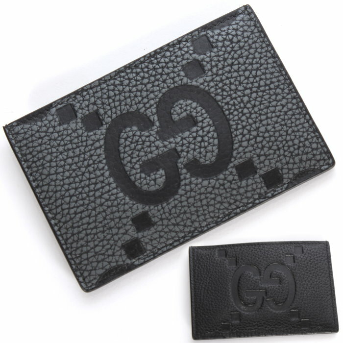 gucci///////////////\\\\\\\\\\\\\\\\\\\\\\\\\\\\\\\' - 【エントリーPt5倍】GUCCI グッチ ジャンボGG カードケース 812681 AABY0 ブラック/1000 グレー/1046 マキシGG グレインレザー カードホルダー 名刺入れ メンズ レディース ユニセックス 売れ筋