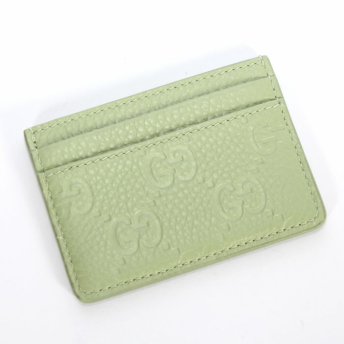 gucci///////////////\\\\\\\\\\\\\\\\\\\\\\\\\\\\\\\\\\\\\\\\\\\\\\\\\\\\\\\\\\\\\\\' - GUCCI グッチ GGエンブレム カードケース グリーン 815883 AAEEM 3411 GGグレインレザー メンズ レディース ユニセックス 売れ筋