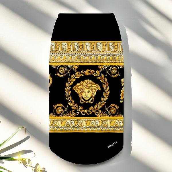 Rakuten - 【エントリーpt5倍】VERSACE ヴェルサーチ I ? バロック スモール ペット Tシャツ ブラック　ペット犬 洋服ブランドウェア バロッコ メデューサ ヴェルサーチェ ドッグ ZDOGTSH02-ZCOP0173