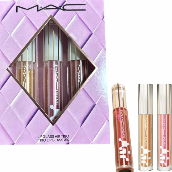 乐天商城 - M・A・C マックグロス エンスージアスト リップガラス エアー トリオ グロス 口紅 ヴェルニ ビューティコスメ化粧コフレ レディースギフト2025 クリスマス コフレ ホリデー限定mac-airtrio