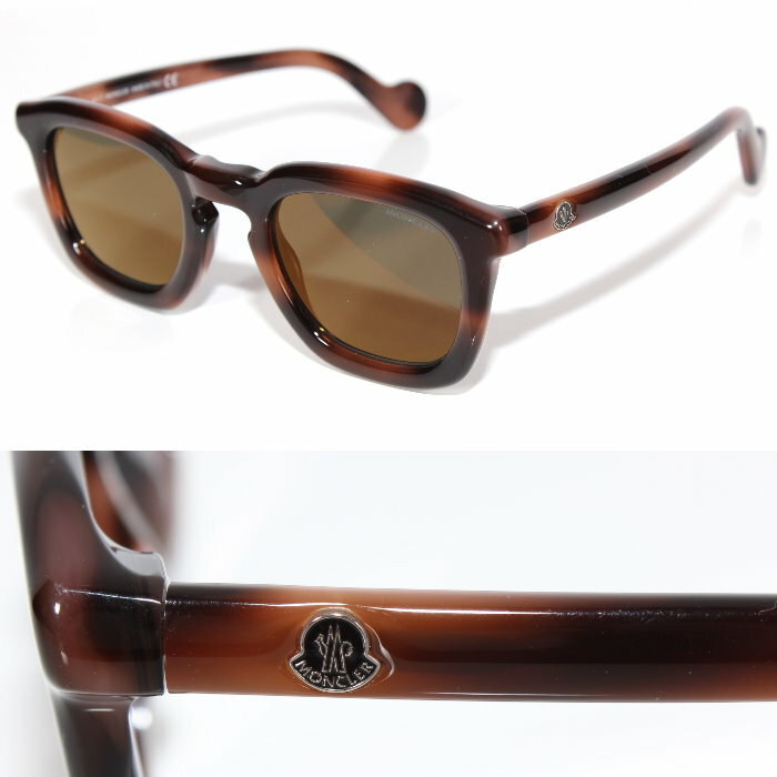  MONCLER モンクレール サングラス MR. MONCLER ミスター モンクレール ML0006 M 52G ライトハバナ べっ甲柄 ウェリントンシェイプ ロゴメタル アイウェア UVカット メンズ レディース ユニセックス 売れ筋