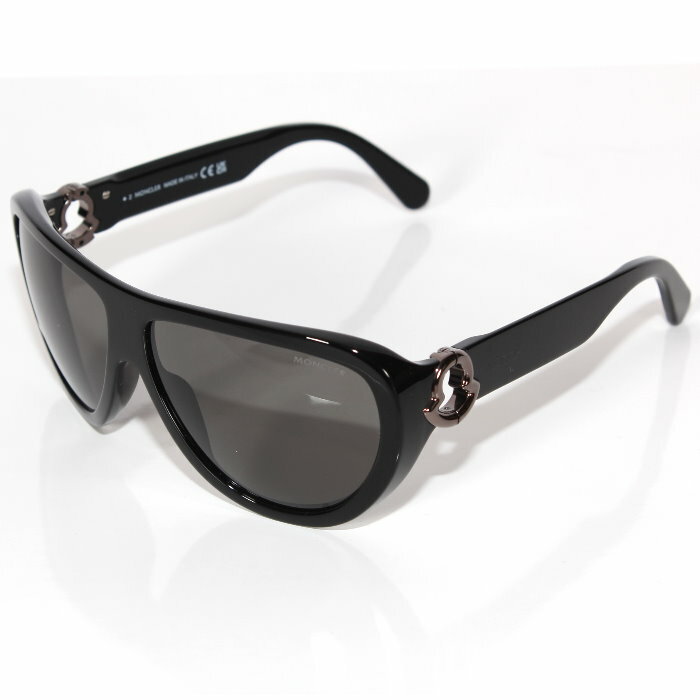 乐天商城 - MONCLER モンクレール サングラス ANODIZE アノダイズ ML0246 01A ブラック フルリム ティアドロップ アビエーター ロゴメタル アイウェア UVカット メンズ レディース ユニセックス 売れ筋