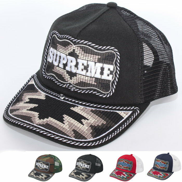 Supreme シュプリーム ウエスタン刺繍 メッシュ バック 5パネル キャップ Western Embroidered Mesh Back 5-Panel Cap フリーサイズ ロゴ刺繍 ベースボール 帽子 ハット メンズ レディース ユニセックス 売れ筋